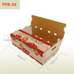 Corrugated cardboard package box for fruit transportation