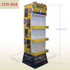 LED Flashlight Corrugated Cardboard Floor Display Stand