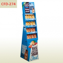 Point of purchase chocolate bar Corrugated Cardboard Floor Display Stand