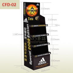 Custom printed 4 shelves Sport accessories cardboard display stand