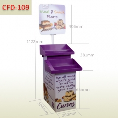 Meal and Snack bars bespoke Corrugated Floor Display Stand