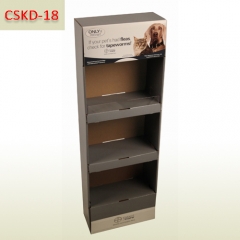 Supermarket pet food retail cardboard side kick display shelves