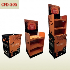 Detachable Halloween cardboard floor display stand for Christmas Gift