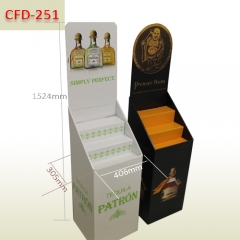Custom-made Wine exhibition cardboard floor display stand