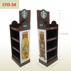 Superstore retail cardboard floor display stand for coffee bags