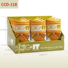 Advertising cardboard counter display box for gloves