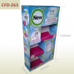 Skin cream retail Custom made Cardboard floor display stand