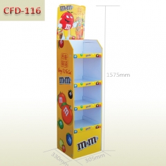 Chocolate retail custom printed Cardboard floor display stand