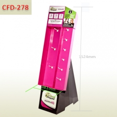 Mobile phone cases retail Cardboard Floor Pegs Display rack