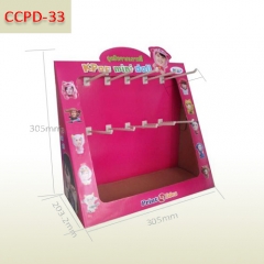 Mini doll retail cardboard counter displays with graphic design