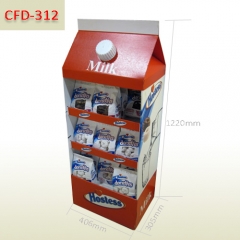 Milk Powder Retail Cardboard Floor Display Stand