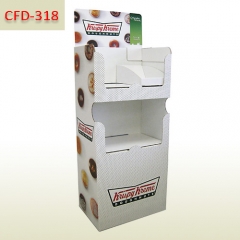 Supermarket nut snack packs retail corrugated free standing display