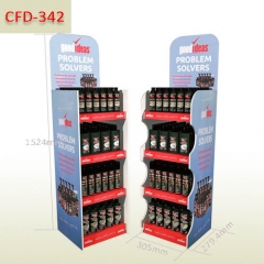 Corrugated POP floor display stands for detergent sales promotion