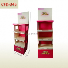 Full colors printing retail cardboard floor display stand for marketing