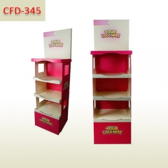 Full colors printing retail cardboard floor display stand for marketing