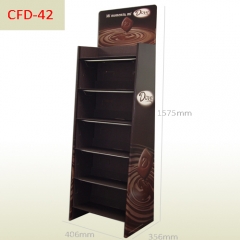 Retail heavy load cardboard floor display stand for Chocolate