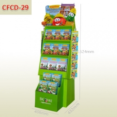 Free standing custom cardboard floor display stand for children's books