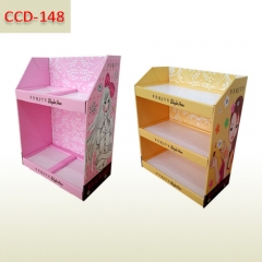 3 tiers POP sales promotional Cardboard Counter Display box for Cosmetic pens