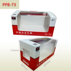Paper packaging box with PVC window for model car