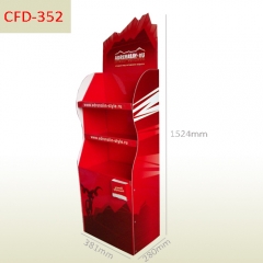 Corrugated paper cardboard floor strong display stand for products promotion