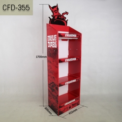 POS cardboard floor display stands for wine products