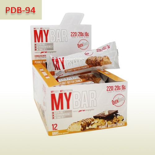 Protein bar paper package box and retail display box