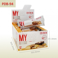 Protein bar paper package box and retail display box