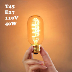 110V 45*112mm T45 E27 40W Edison Bulb