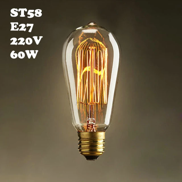 E27 ST58 220V 60W Edison Bulb