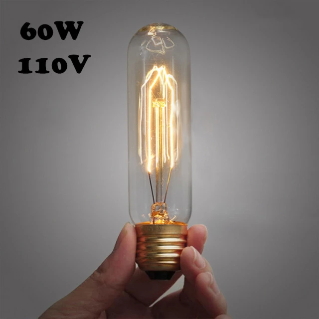 60W 110V E27 T10 Edison Bulb