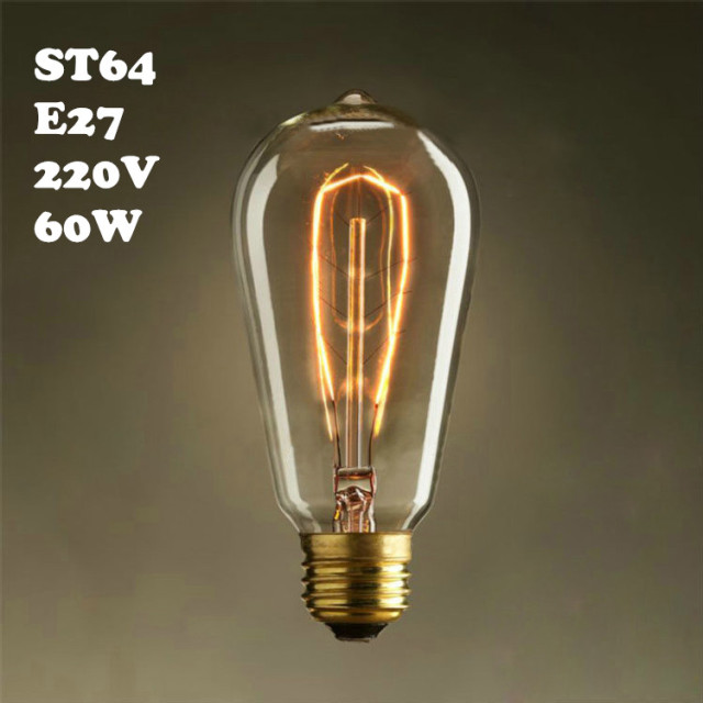 40W ST64 220V E27 Edison Bulb