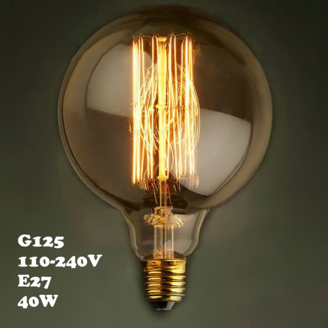 125*175mm Retro G125 110-240V E27 40W Edison Bulb