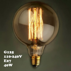 125*175mm Retro G125 110-240V E27 40W Edison Bulb