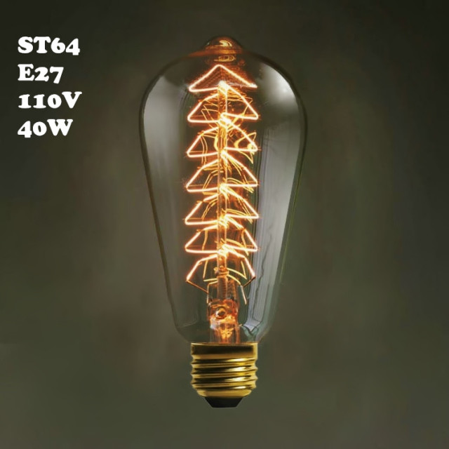 ST64 110V E27 40W Edison Bulb