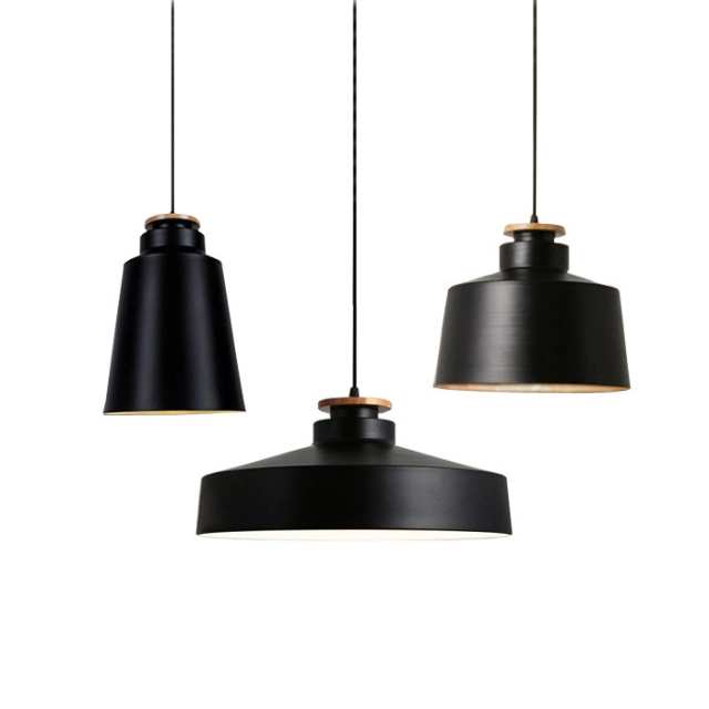 Black Finished 1 Light Hanging Pendant in Craftsman Style for Kitchen Lighting