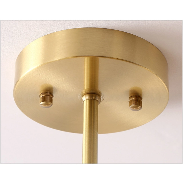 Dimmable 8 Light Frosted Glass Industrial Sputnik Semi Flush Mount Ceiling Lamp in Brass