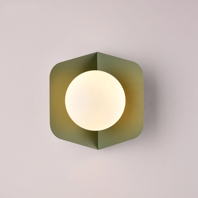 Chic Modern Design Single Light Wall Sconce with Ball Shade for Bedside Hallway