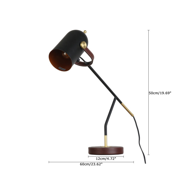 Northern Design 1 Light Leather Table Lamp, Bedside Lamp and Reading Lamp