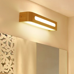 Wooden Linear LED Wall Light for Bedside Lighting Vanity Lighting