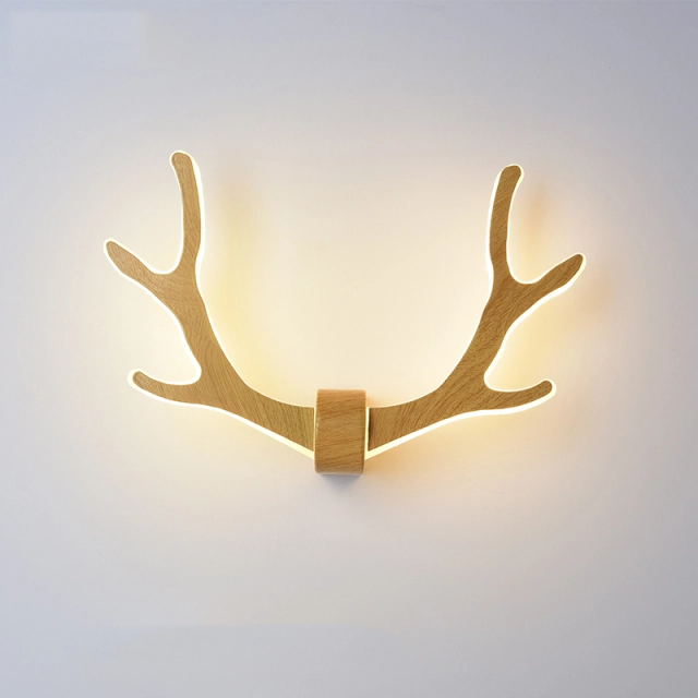 Deer Horn Shape LED Wall Sconce, 22W Warm White for Kid's Room