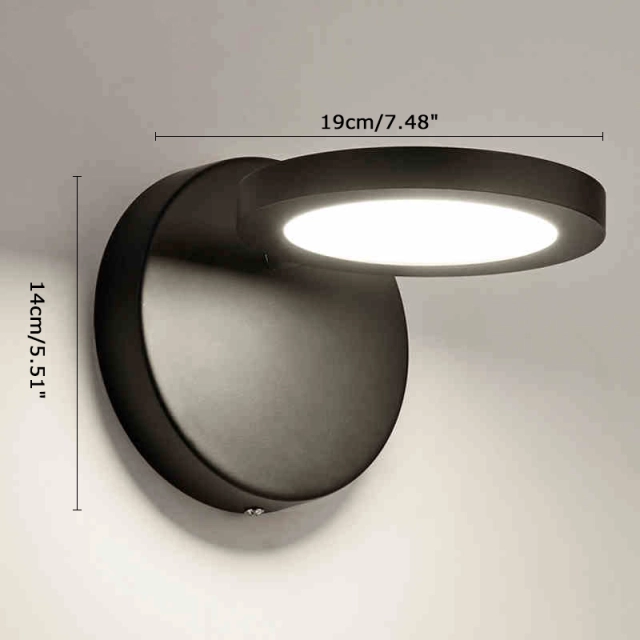 Modern Black/White Mini LED Wall Sconce 9W Natural White