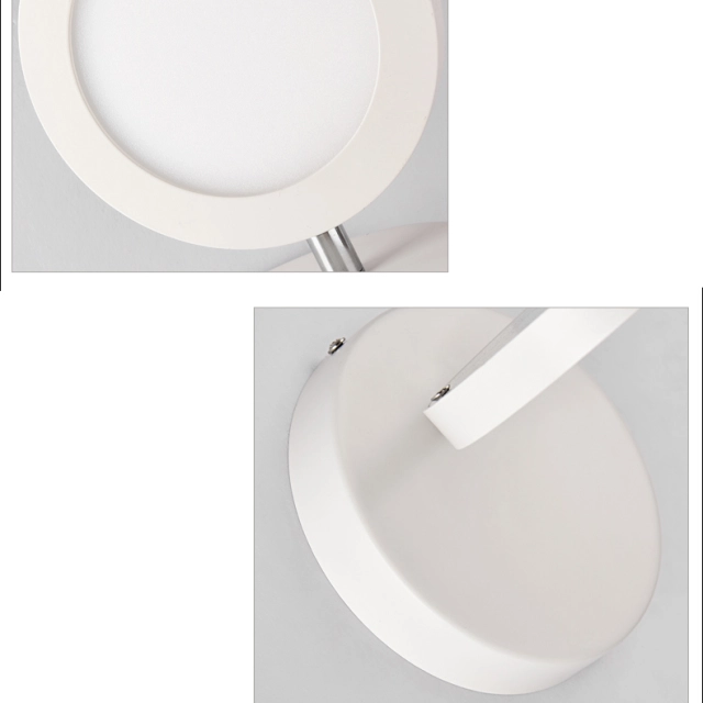Modern Black/White Mini LED Wall Sconce 9W Natural White