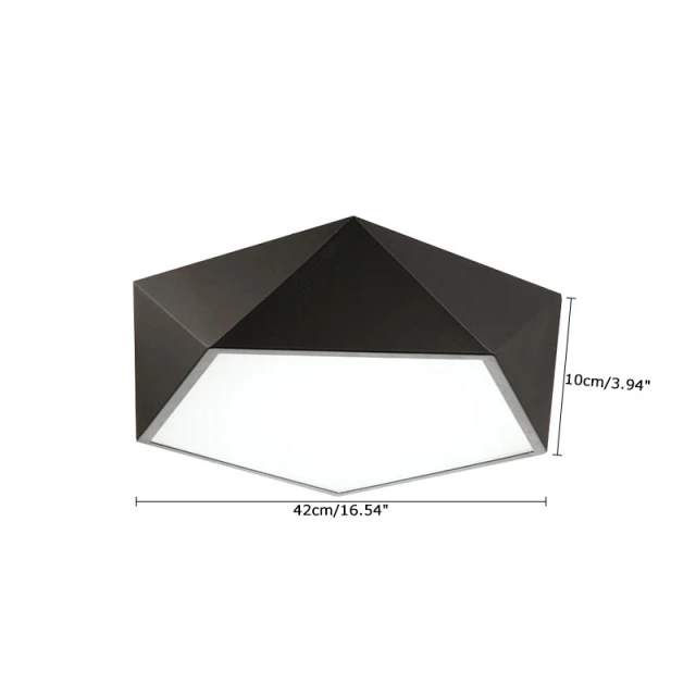 Modern Black Diamon LED Ceiling Light-Cool White