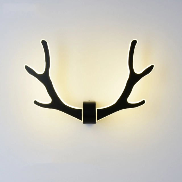 Deer Horn Shape LED Wall Sconce, 22W Warm White for Kid's Room