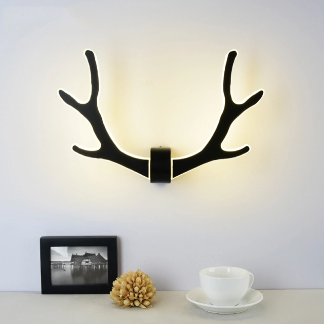 Deer Horn Shape LED Wall Sconce, 22W Warm White for Kid's Room