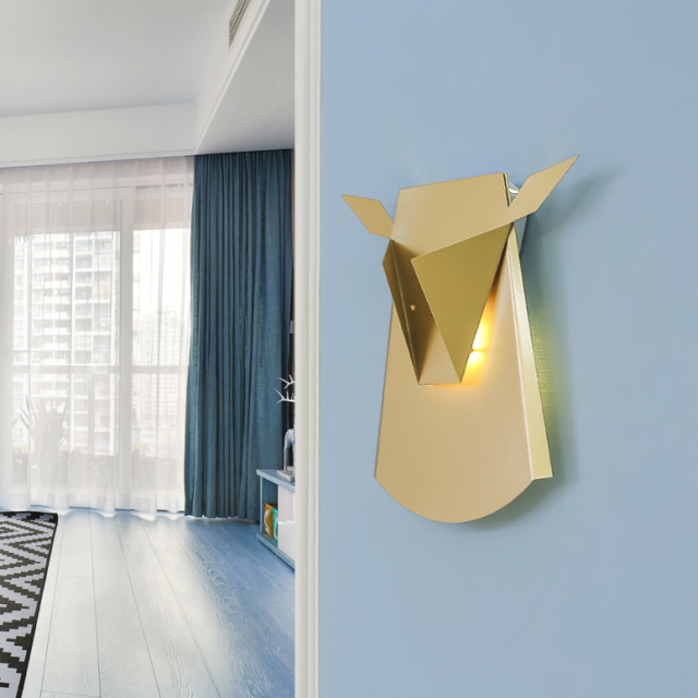 Deer Head LED Deco Wall Sconce for Kid's Room 8W Natural White