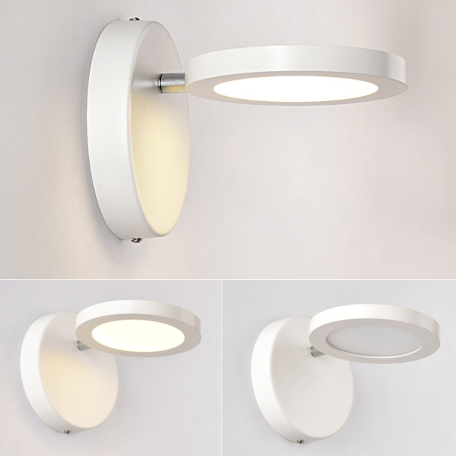 Modern Black/White Mini LED Wall Sconce 9W Natural White