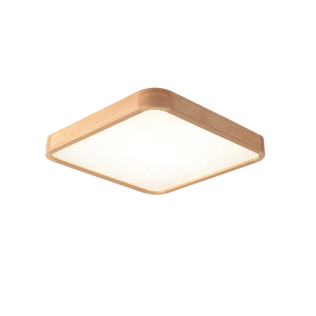 Contemporary Wooden Cubic LED Ceiling Light-Cool White,ROOMS