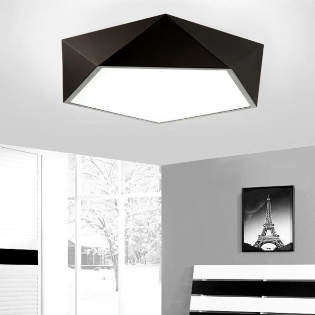 Modern Black Diamon LED Ceiling Light-Cool White