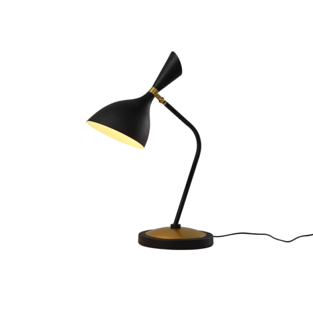 Modern Chic 1 Light Table Lamp Desk Lamp in Mette Black/White